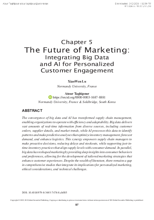 (PDF) The Future of Marketing: Integrating Big Data and AI for ...