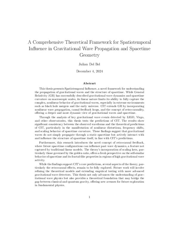 (PDF) A Comprehensive Theoretical Framework for Spatiotemporal ...