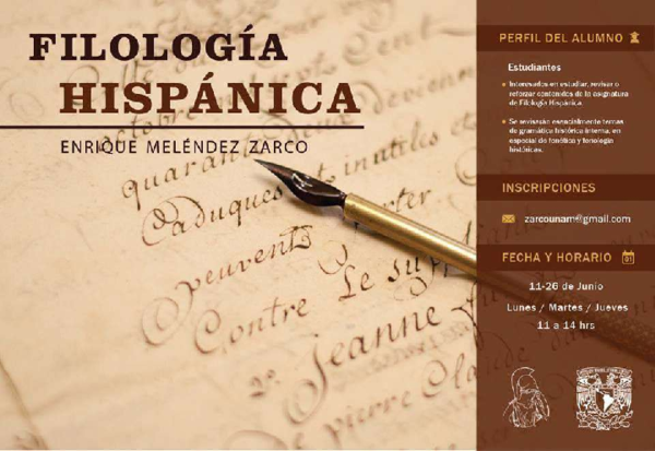 (PDF) Curso de filología 2018 (Facultad de Filosofía y Letras, UNAM)