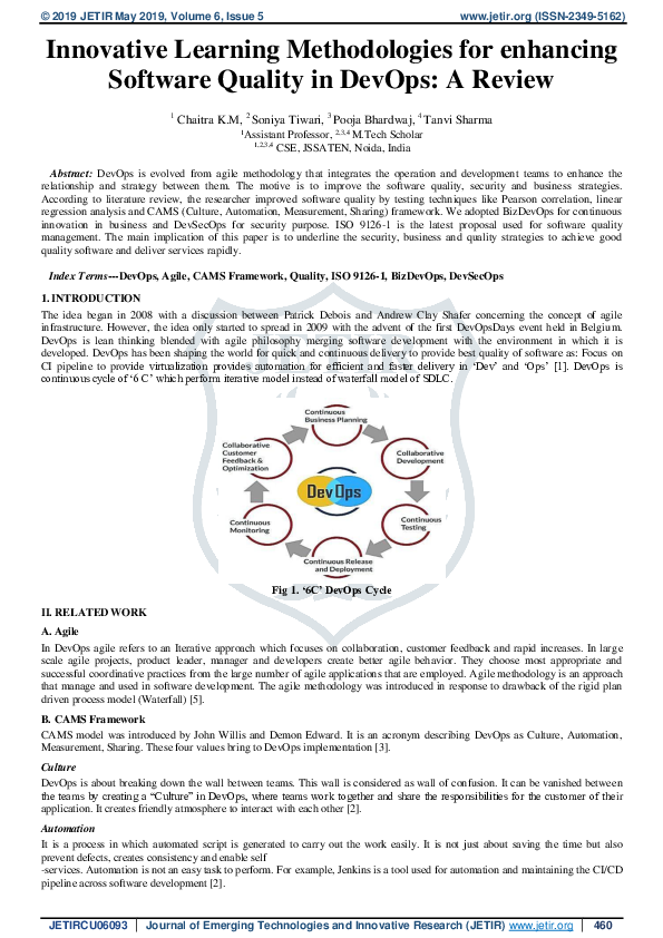 (PDF) Innovative Learning Methodologies for enhancing Software Quality ...