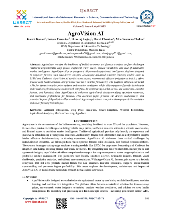 (PDF) AgroVision AI