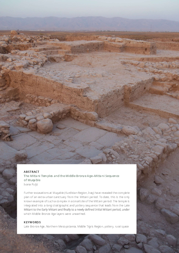 (PDF) The Mittani Temples and the Middle Bronze Age-Mittani Sequence of ...