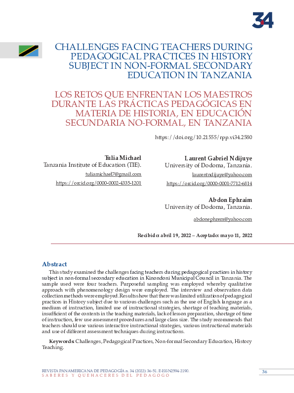 (PDF) Challenges Facing Teachers During Pedagogical Practices in ...