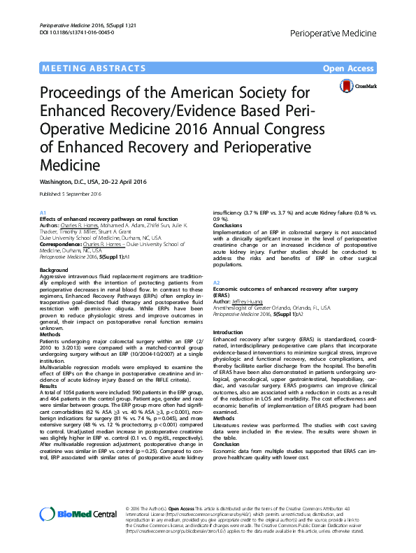 (PDF) Proceedings of the American Society for Enhanced Recovery ...