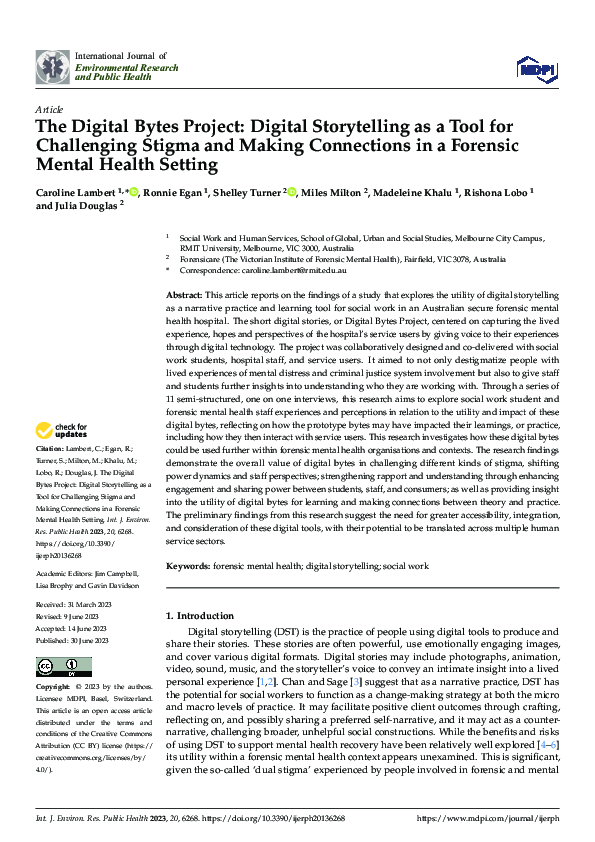 (PDF) The Digital Bytes Project: Digital Storytelling as a Tool for ...