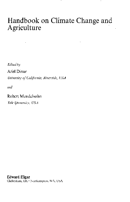 (PDF) Handbook on Climate Change and Agriculture