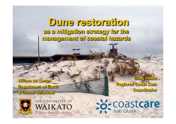 (PDF) Dune restoration as a mitigation strategy for the management of ...