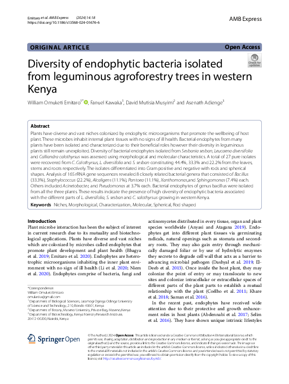 (PDF) Diversity of endophytic bacteria isolated from leguminous ...