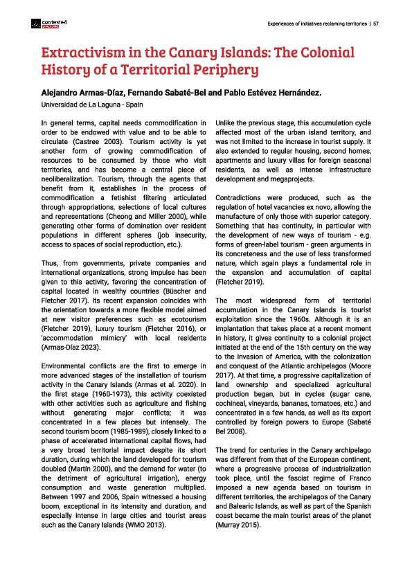 (PDF) Extractivism in the Canary Islands: The Colonial History of a ...