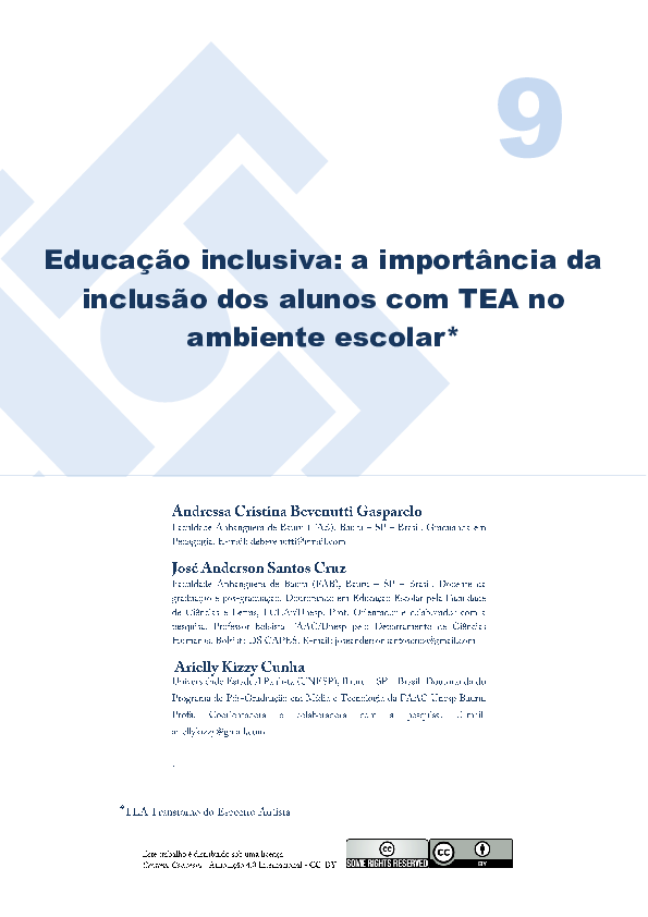(PDF) Educação inclusiva: a importância da inclusão dos alunos com tea ...