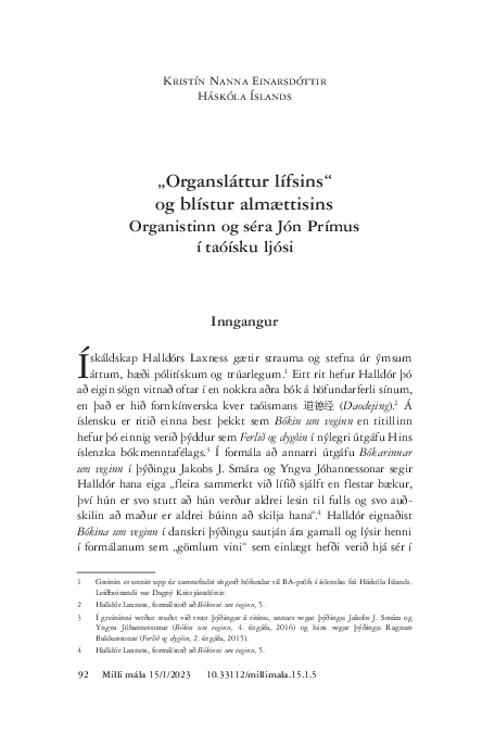 (PDF) „Organsláttur lífsins“ og blístur almættisins: Organistinn og ...