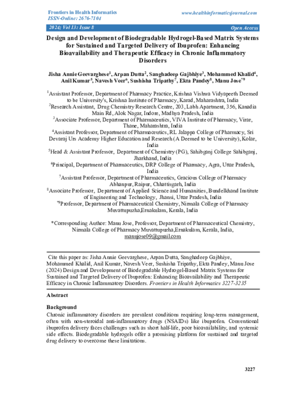 (PDF) Design and Development of Biodegradable Hydrogel-Based Matrix ...