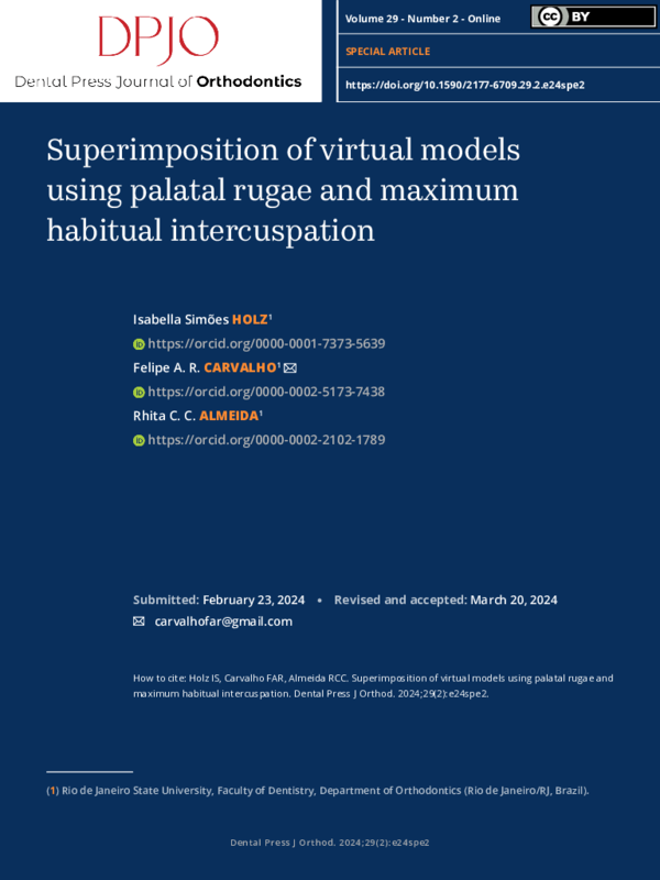 (PDF) Superimposition of virtual models using palatal rugae and maximum ...