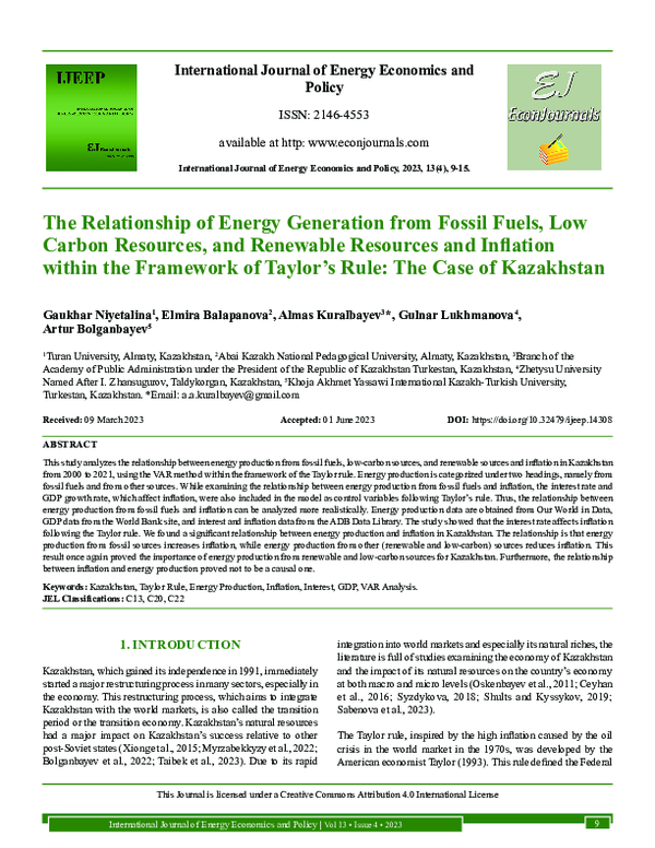 (PDF) The Relationship of Energy Generation from Fossil Fuels, Low ...