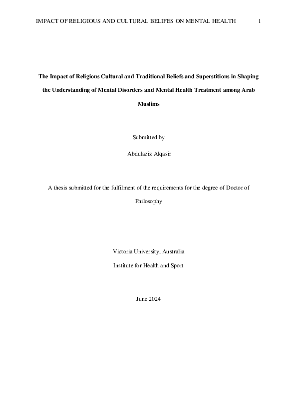 (PDF) The Impact of Religious Cultural and Traditional Beliefs and ...