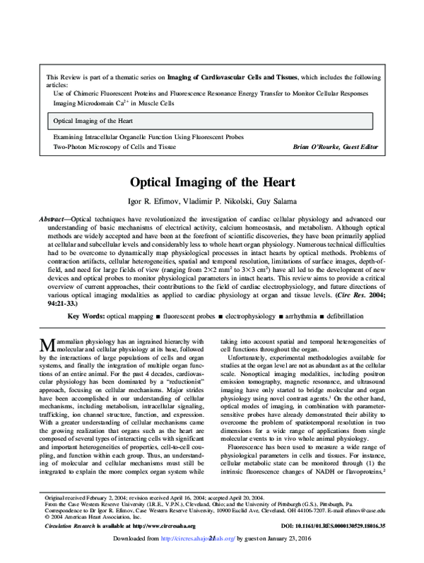 (PDF) Optical Imaging of the Heart