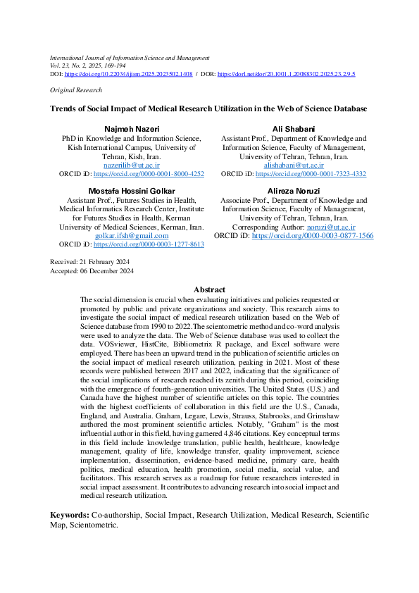 (PDF) Trends of Social Impact of Medical Research Utilization in the ...