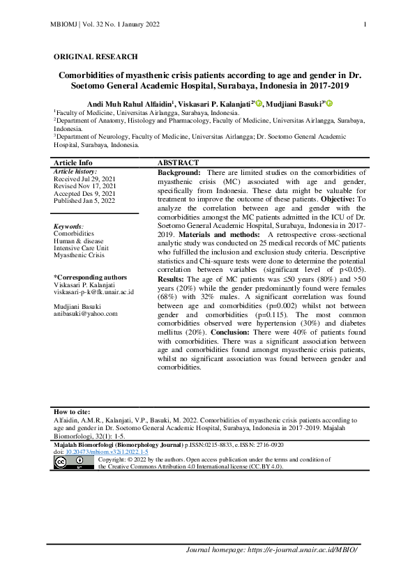 (PDF) Comorbidities of myasthenic crisis patients according to age and ...