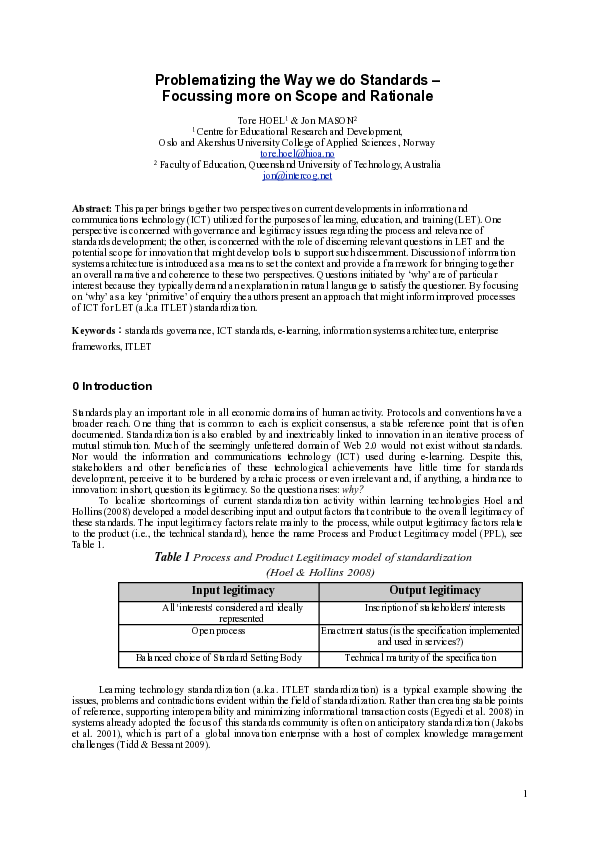 (PDF) Problematizing the way we do standards : focussing more on scope ...