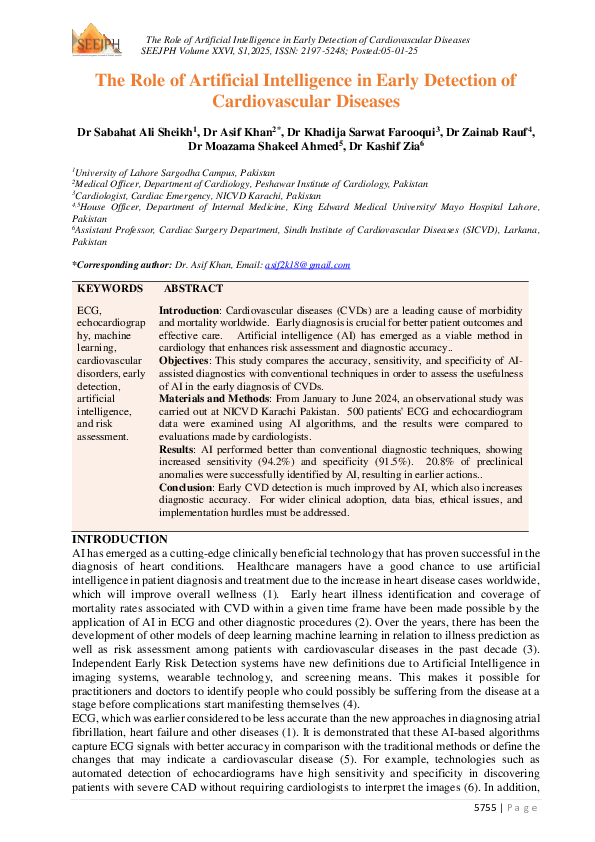 (PDF) The Role of Artificial Intelligence in Early Detection of ...