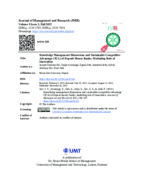 (PDF) Knowledge Management Dimensions and Sustainable Competitive ...