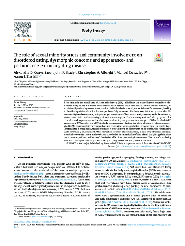 (PDF) The role of sexual minority stress and community involvement on ...