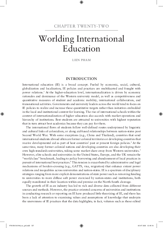 (PDF) Worlding International Education