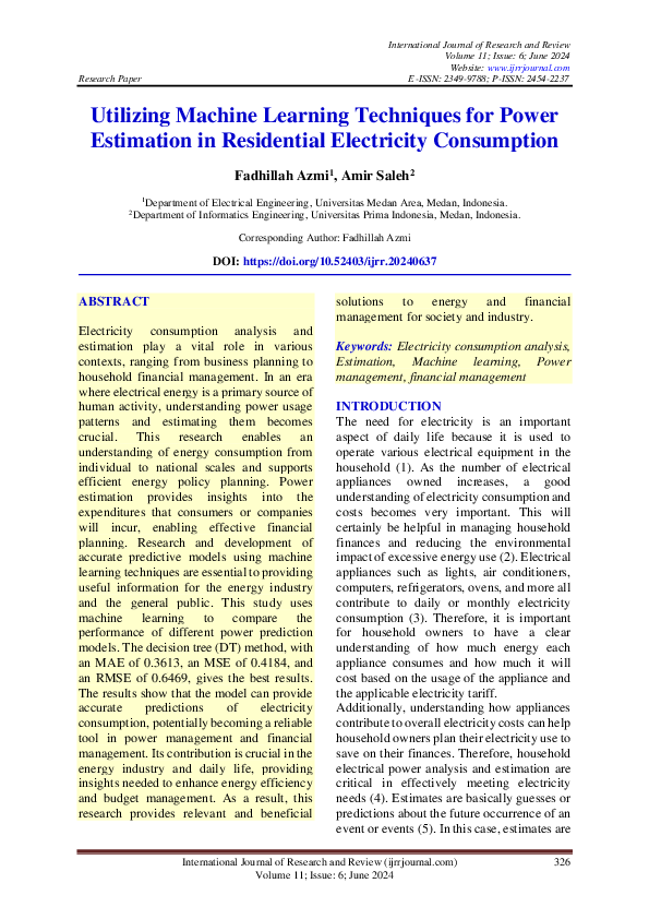 (PDF) Utilizing Machine Learning Techniques for Power Estimation in ...