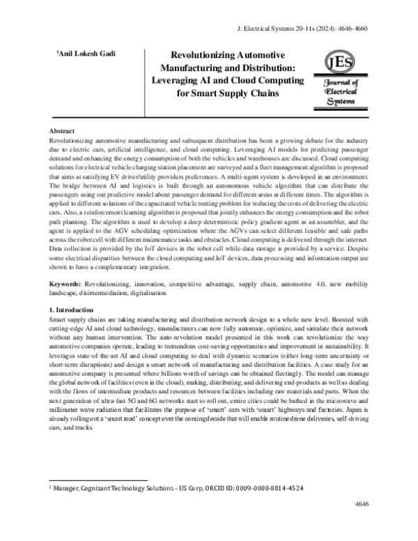 (PDF) Revolutionizing Automotive Manufacturing and Distribution ...