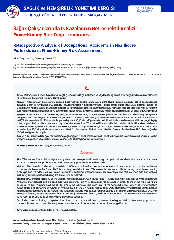 (PDF) Retrospective Analysis of Occupational Accidents in Healthcare ...