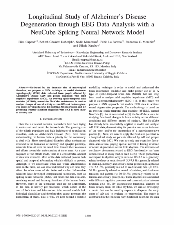 (PDF) Longitudinal study of alzheimer's disease degeneration through ...