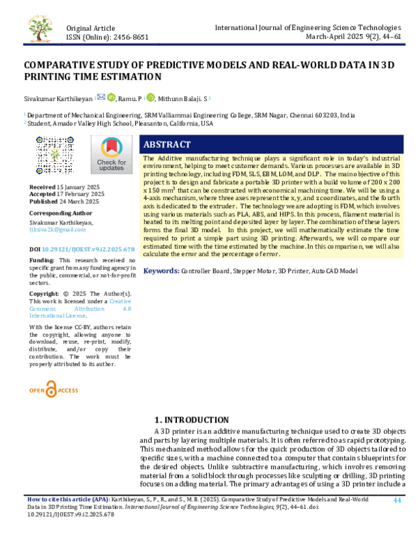 (PDF) COMPARATIVE STUDY OF PREDICTIVE MODELS AND REAL-WORLD DATA IN 3D ...