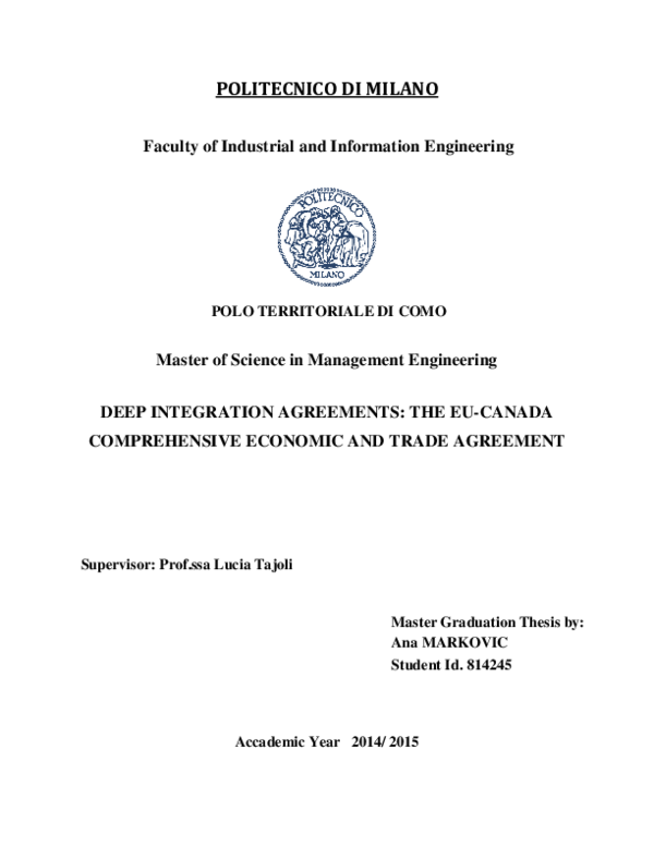 (PDF) Deep integration agreements : the EU-Canada comprehensive ...