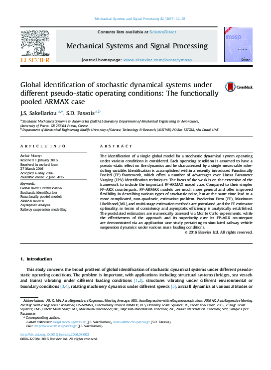 (PDF) Global identification of stochastic dynamical systems under ...