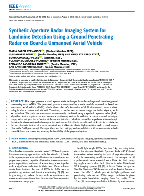 (PDF) Synthetic Aperture Radar Imaging System for Landmine Detection ...