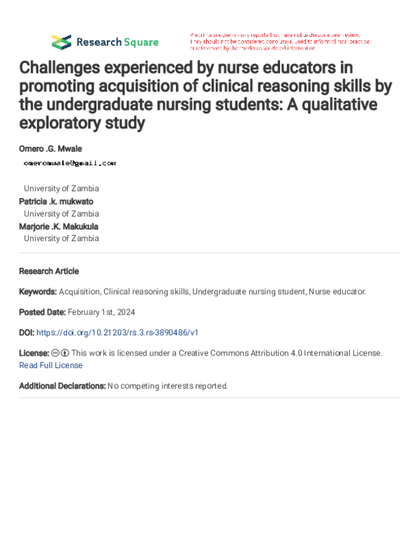 (PDF) Challenges experienced by nurse educators in promoting ...