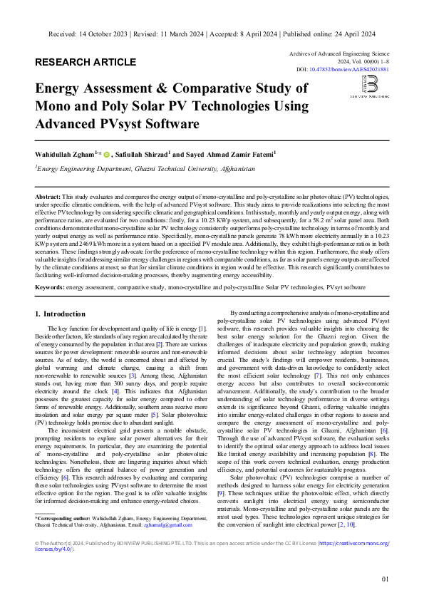 (PDF) Energy Assessment & Comparative Study of Mono and Poly Solar PV ...