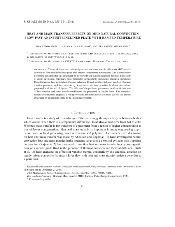 (PDF) Heat and Mass Transfer Effects on MHD Natural Convection Flow ...