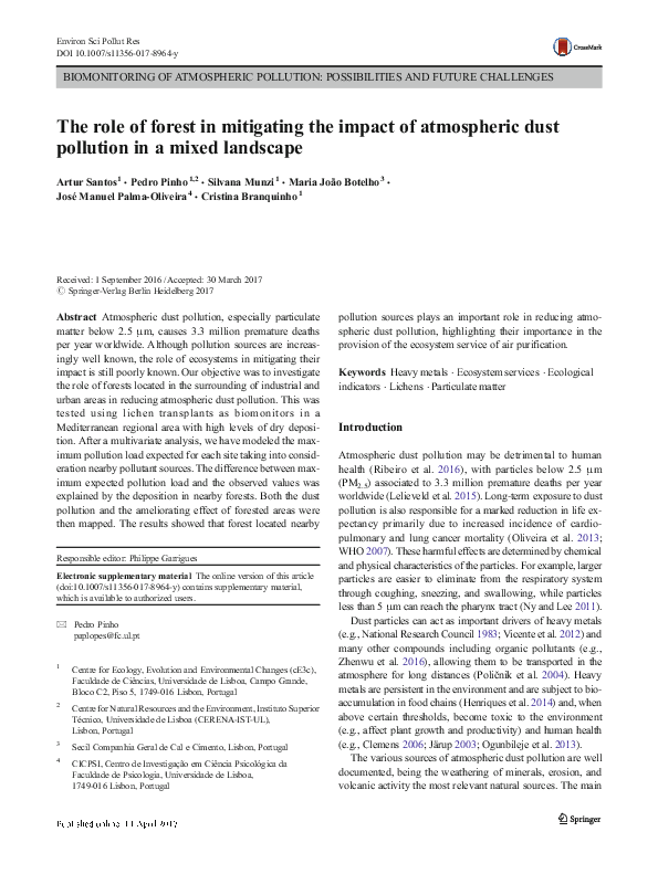 (PDF) The role of forest in mitigating the impact of atmospheric dust ...