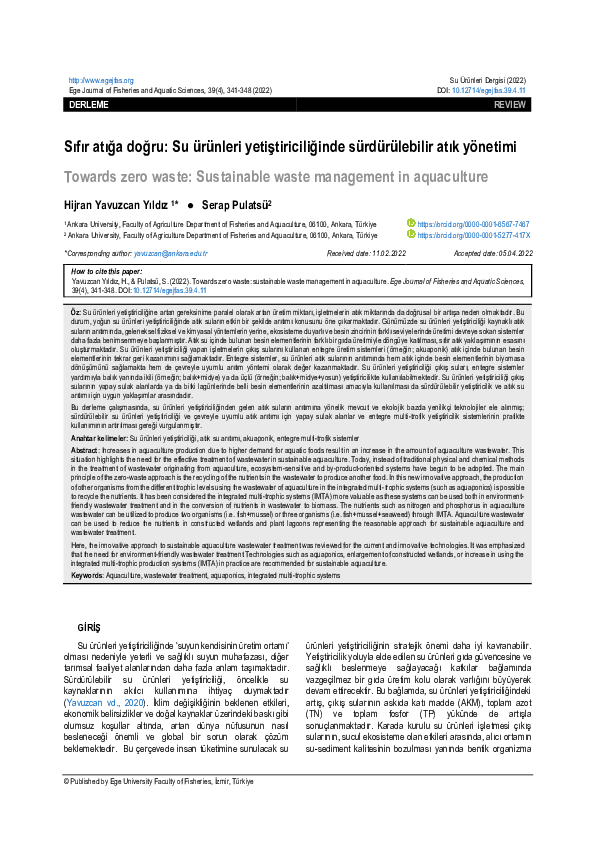 (PDF) Towards zero waste: Sustainable waste management in aquaculture