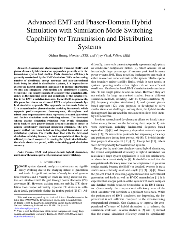 (PDF) Advanced EMT and Phasor-Domain Hybrid Simulation with Simulation ...