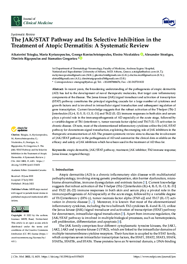 (PDF) The JAK/STAT Pathway and Its Selective Inhibition in the ...