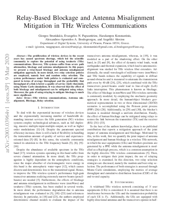 (PDF) Relay-Based Blockage and Antenna Misalignment Mitigation in THz ...