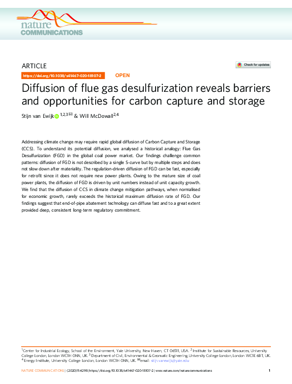 (PDF) Diffusion of flue gas desulfurization reveals barriers and ...