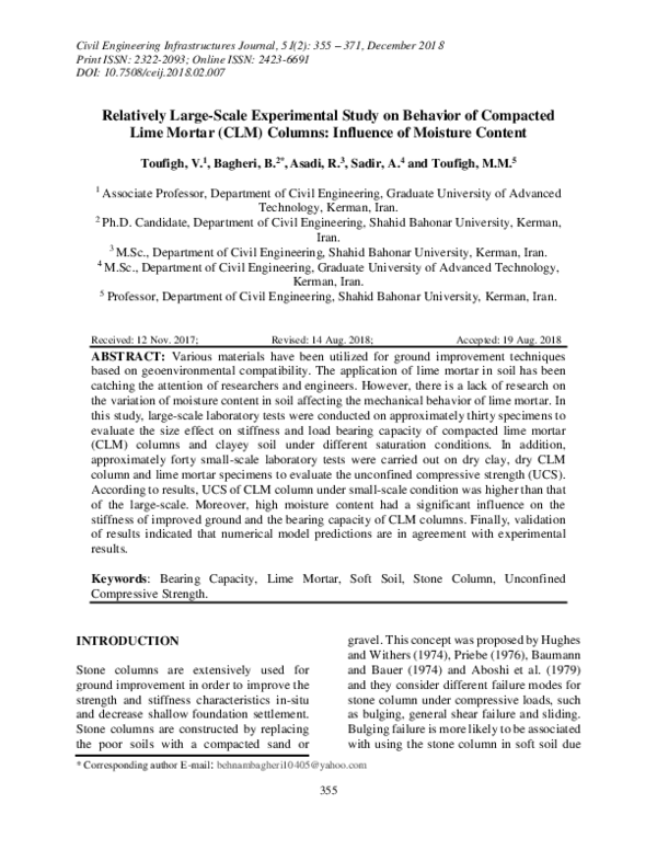 (PDF) Relatively Large-Scale Experimental Study on Behavior of ...