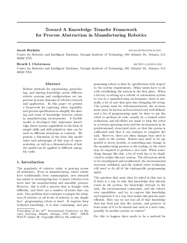 (PDF) Toward A Knowledge Transfer Framework for Process Abstraction in ...