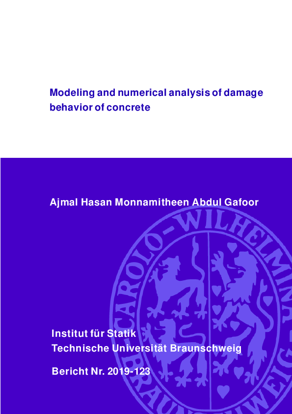 (PDF) Modeling and numerical analysis of damage behavior of concrete
