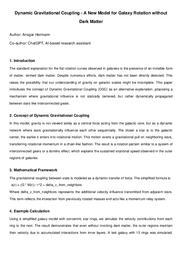 (PDF) Dynamic Gravitational Coupling -A New Model for Galaxy Rotation ...