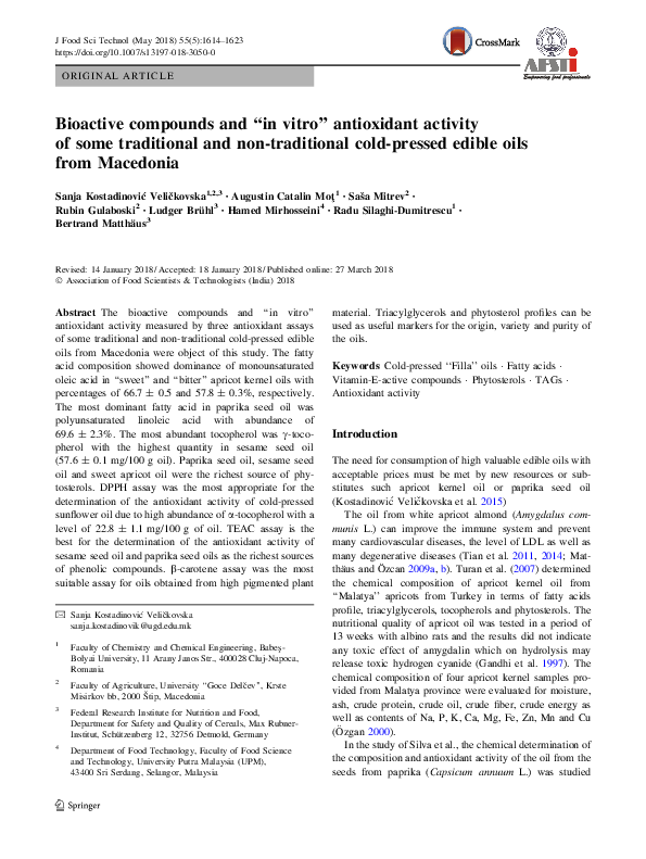 (PDF) Bioactive compounds and "in vitro" antioxidant activity of some ...