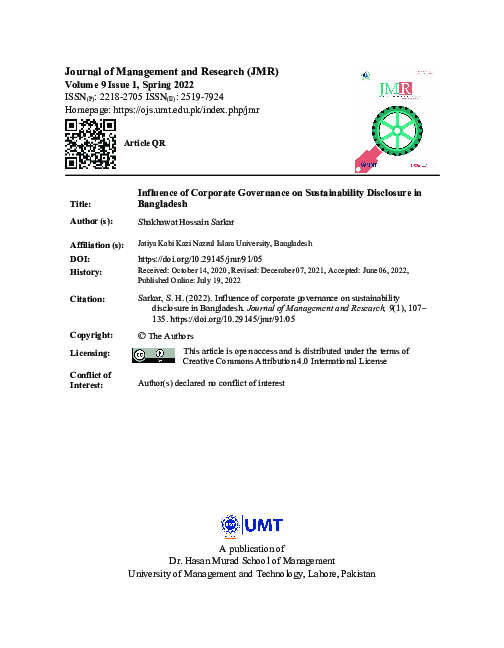 (PDF) Influence of Corporate Governance on Sustainability Disclosure in ...